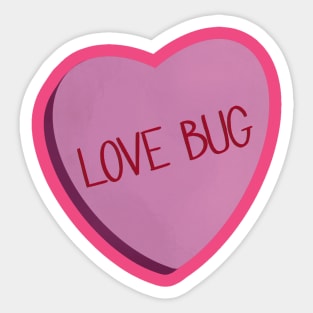 Love Bug Conversation Hearts Sticker